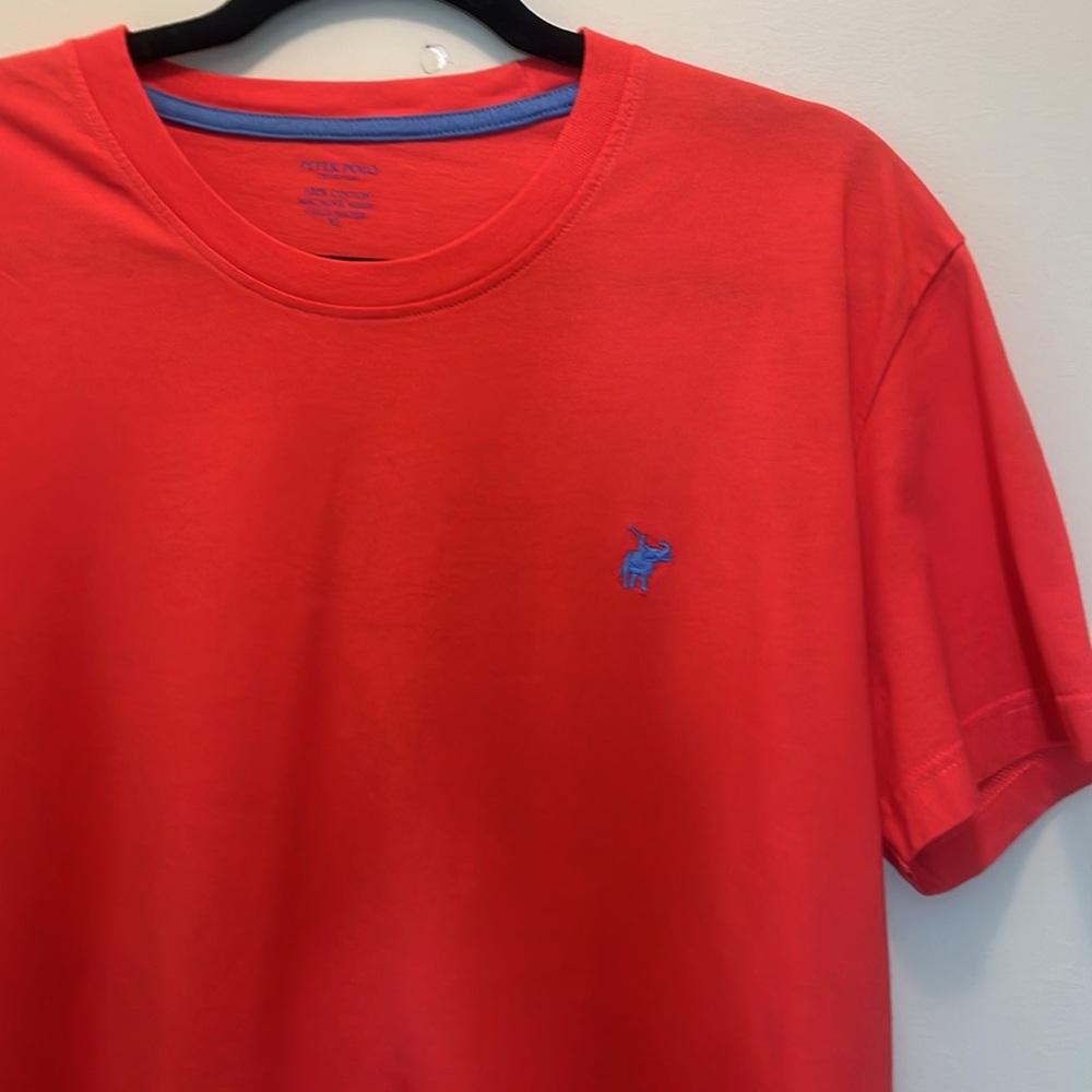 Peter Polo Collection Orange T-Shirt with Blue Elephant